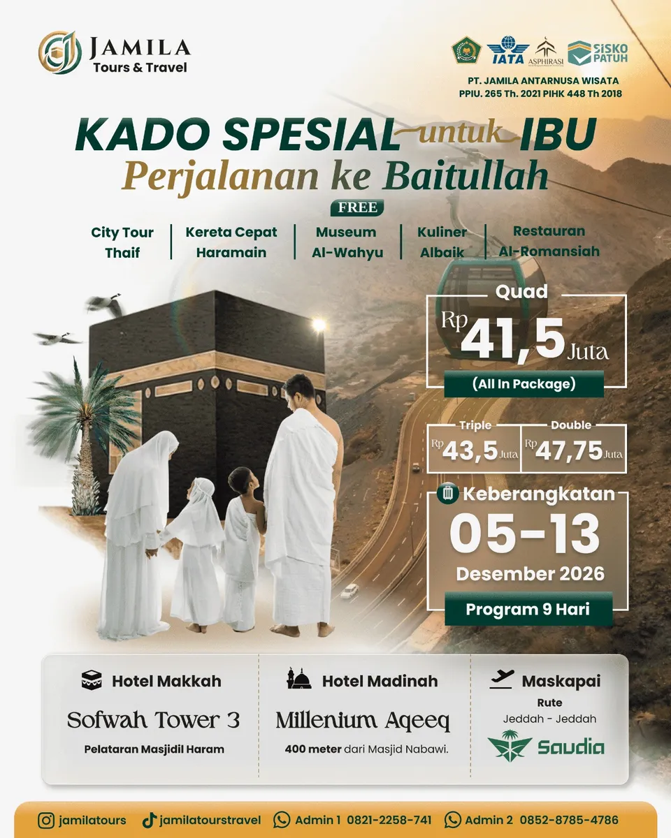 PAKET UMROH KHADIJAH 5 DESEMBER