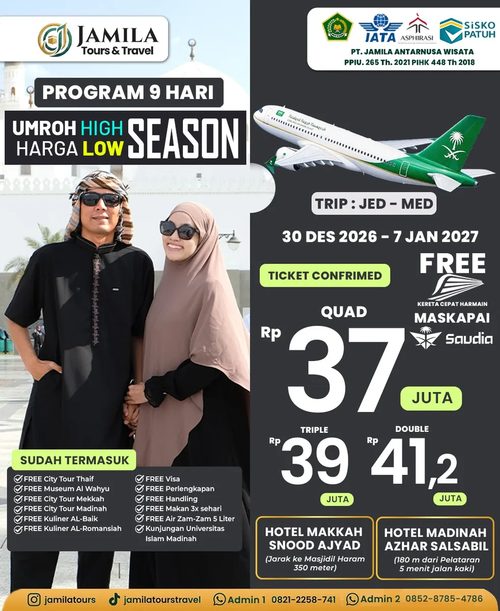 PAKET UMROH NUSAIBAH 30 DESEMBER